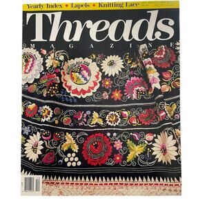 VTG.Threads Magazine Embroidery Czech Apron Knitting Sewing Needlework‎ Dec 1990